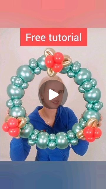 Balloon Christmas Tree Tutorial, Balloon Wreath, Creative Money Gifts, Money Gifts, Balloon Sculptures, Sleigh Ride, Money Gift, Free Tutorial, Christmas Wreath