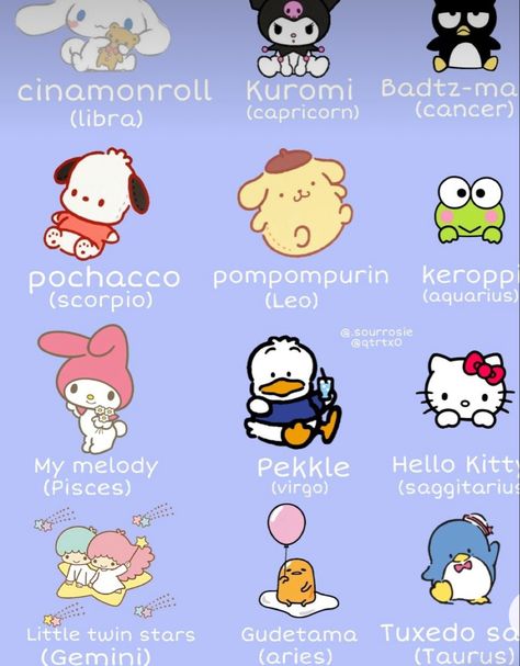 Sanrio Matching Pfp For 6, All Hello Kitty Characters, Your Name Wallpaper, Aquarius And Scorpio, Badtz Maru, Hello Kitty Characters, Hello Kit, Sanrio Wallpaper, Friends Characters