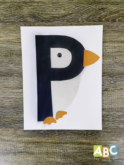 P Is For Panda, P Letter Craft, Letter P Craft, Make Your Own Postcard, Grandchildren Activities, Letter P Crafts, P Letter Logo, Letters Craft, Plant Lessons