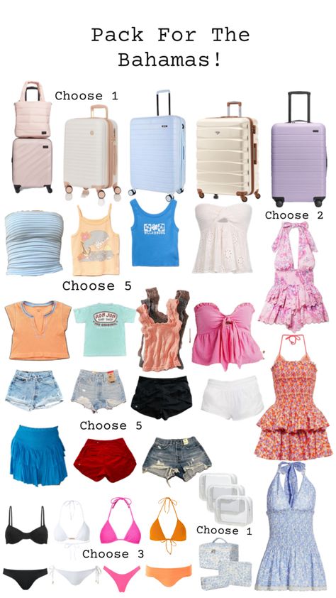 Comment 😁 if you like it! What To Pack For Florida, Pack For Vacation, Cute Travel Outfits, Beachy Outfits, Preppy Summer Outfits, Casual Preppy Outfits, Trendy Outfits For Teens, Bag Essentials, Cute Preppy Outfits