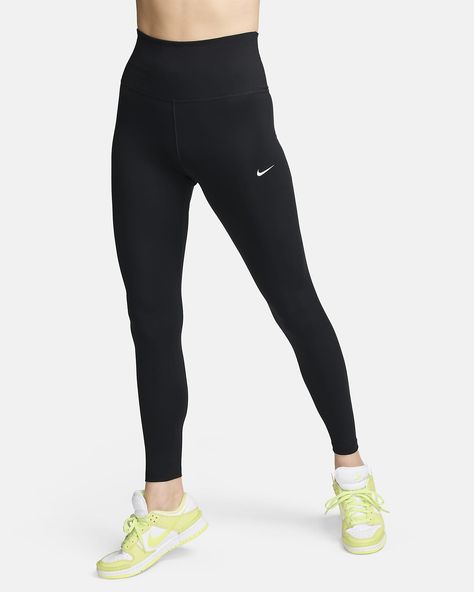 Nike One Women's High-Waisted Full-Length Leggings. Nike UK Leggings Nike, Nike Leggings, Full Length, A Woman, Free Delivery, High Waisted, Leggings, Nike