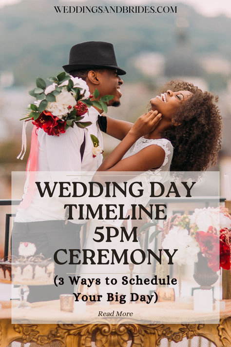 Planning an evening wedding? Look no further! Our 5pm ceremony timeline offers 3 awesome options for your big day. Wedding Timeline For 5pm Ceremony, 5pm Ceremony Timeline, Wedding Day Timeline 5pm Ceremony With First Look, Wedding Day Timeline 5pm Ceremony No First Look, Wedding Day Timeline 5 Pm Ceremony, 5 Pm Wedding Timeline, Evening Wedding Timeline, Ceremony Timeline Wedding, Afternoon Wedding Timeline