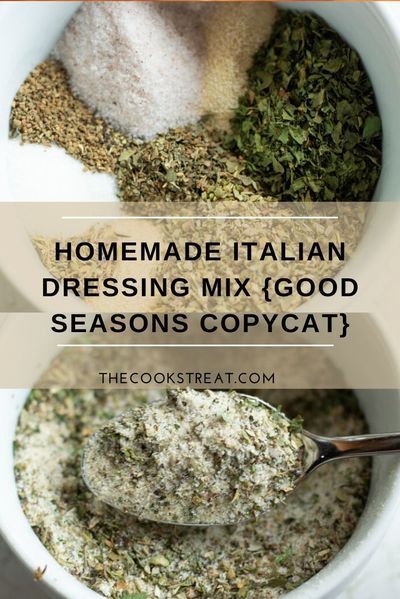 Zesty Italian Dressing Mix Recipe, Good Seasons Italian Dressing Mix Recipe, Easy Homemade Italian Dressing, Italian Salad Dressing Homemade, Diy Salad Dressing, Making Salad, Homemade Italian Seasoning, Italian Dressing Recipes, Homemade Dry Mixes