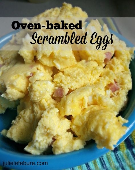 I made these oven-baked scrambled eggs for the first time this past weekend. I might not make scrambled eggs on the stove top ever again! Scrambled Eggs For A Crowd Brunches, Oven Scrambled Eggs For A Crowd, Best Scrambled Eggs Recipe, Baked Scrambled Eggs, Eggs For A Crowd, Oven Scrambled Eggs, The Best Scrambled Eggs, Crowd Food, Baked Hamburgers