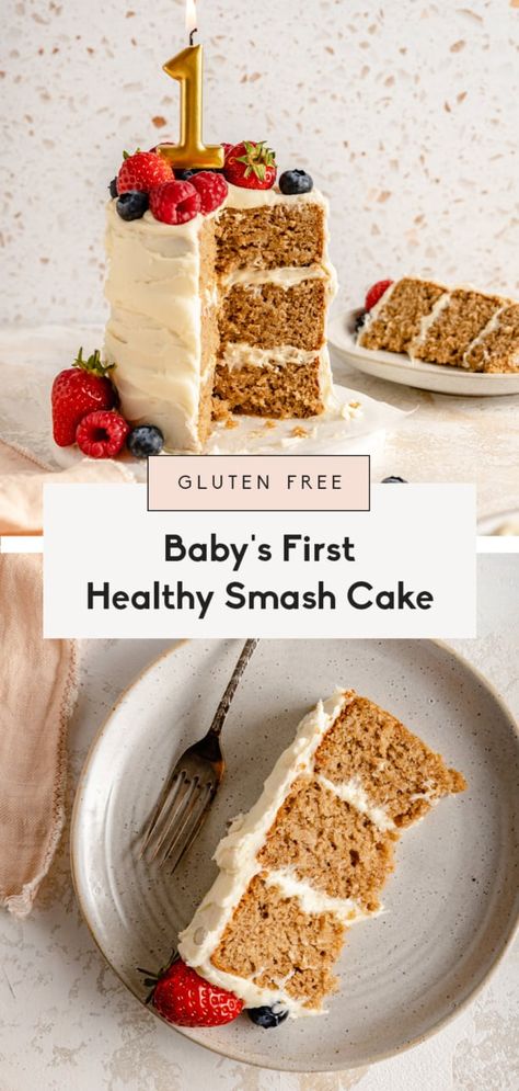 Ambitious Kitchen Smash Cake, Sugar Free Baby Smash Cake, Smash Cake Frosting, Dairy Free Smash Cake, Easy Smash Cake Recipe, Cake Smash Cake Ideas, Easy Smash Cake, Birthday Cake 1 Year, Smash Cake Decoration