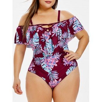 Party Outfit Plus Size, Flounce Swimsuit, Plus Size One Piece, Trendy Swimwear, Plus Size Swimsuits, Trendy Plus Size Clothing, Women Plus Size, Plus Size Swimwear, One Piece Swimwear