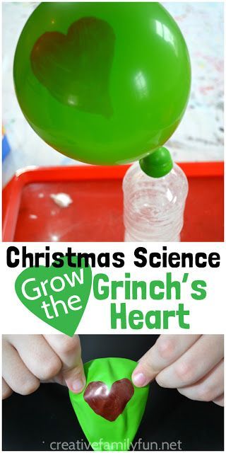 Grow the Grinch's heart with this fun Christmas science activity based on this favorite book. It's a STEM activity with a Christmas twist. Christmas Science Activities, Heart Science, Grinch Heart, Christmas Units, Christmas Science, Christmas Stem, Grinch Party, Stem Activity, Science Activity