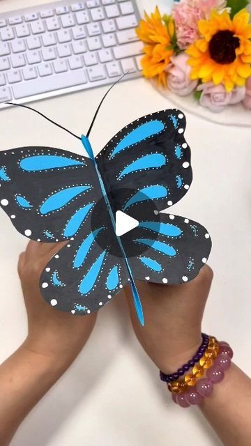 paper crafts creator on Instagram: "Title: "Flapping Cardboard Butterflies: Fun DIY for Kids and Parents!"
Hashtags: #DIYCrafts #ParentChildCraft #KindergartenCrafts #ButterflyCrafts #CreativeKids #FlappingWings" Short Curly Weave Styles, Flapping Butterfly Craft, Curly Weave Styles, Short Curly Weave, Spelling And Handwriting, Curly Hair Drawing, Weave Styles, Diy Butterfly, Ways To Wear A Scarf