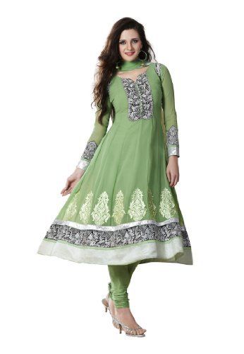 Fabdeal Women's Indian Designer Wear Embroidered Anarkali Suit Green by Fabdeal, http://www.amazon.ca/dp/B00GAPXAUQ/ref=cm_sw_r_pi_dp_CaPptb1DHZCCE Indian Suits For Women, Suit Green, Pista Green, Embroidered Anarkali, Party Mode, Georgette Dress, Utsav Fashion, Indian Suits, Anarkali Suit