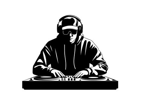 Dj Symbol, Dj Vector, Dj Clipart, Dj Poster Png, Dj Decks Illustration, Dj Sound, Dj Logo, Music Radio, Disc Jockey