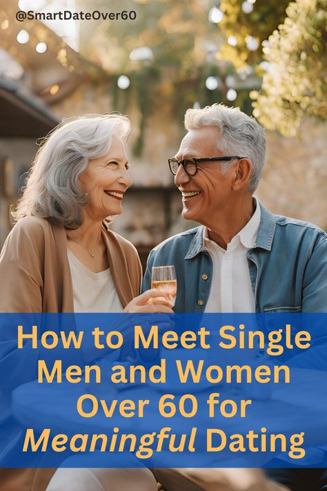 Ready to find love after 60? 

Discover practical tips for meeting like-minded singles and building meaningful connections. From exploring shared interests to embracing online dating, this guide offers valuable insights for mature daters. Learn how to put yourself out there with confidence and create lasting relationships in your golden years. Where To Meet Single Men, Meet Single Men, How To Approach Women, Put Yourself Out There, Lasting Relationships, Creative Dates, Dating Women, Online Dating Profile, Christian Men