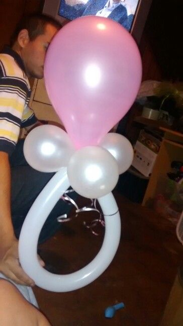 Pacifier balloons..made by me Pacifier Balloons, Baby Hospital, Balloons, Shower, Baby Shower