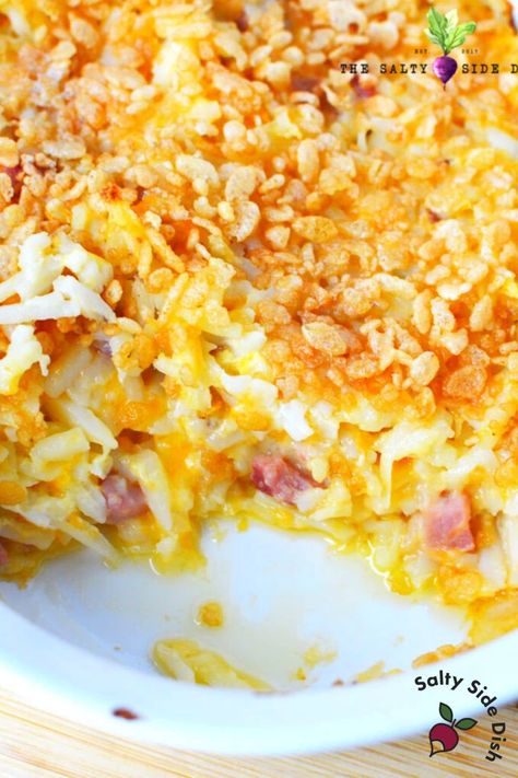 Ham And Hashbrown Casserole, Ham Bake, Ham And Potato Casserole, Breakfast Potato Casserole, Cheesy Ham, Ham Potato, Ham Casserole, Hashbrown Breakfast Casserole, Todays Menu