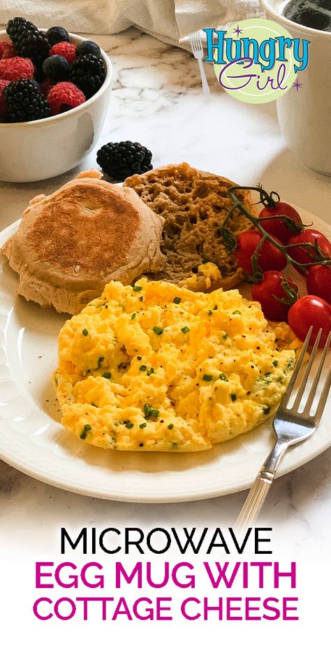 Microwaved Eggs, Scrambled Eggs With Cottage Cheese, Golo Breakfast, Eggs With Cottage Cheese, Microwave Recipes Breakfast, Microwave Scrambled Eggs, Healthy Breakfast Alternatives, Cottage Cheese Recipe, Microwave Breakfast