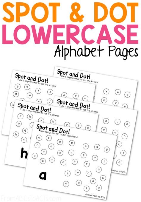 Easy Fine Motor Activities, Preschool Alphabet Book, Dot Letters, Preschool Letter, Simple Activities, Dot Worksheets, Lowercase Alphabet, Do A Dot, Letter Worksheets