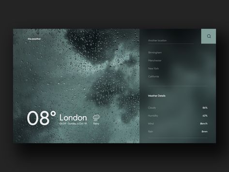 Weather App Website by Arthur .K Future Nature, Graphical Design, App Website, Weather App, Design Apps, Cape Fear, Desain Editorial, Smart Mirror, Webdesign Inspiration