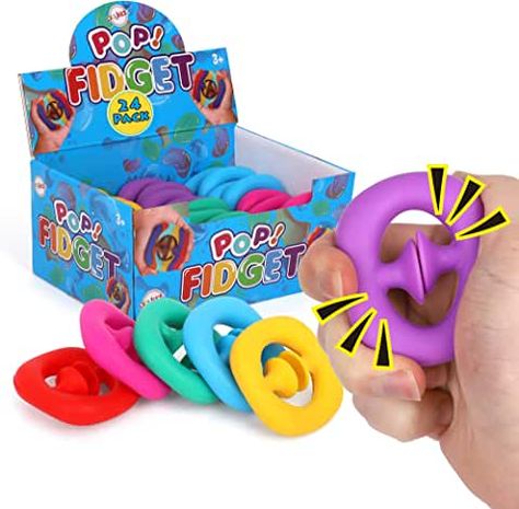 Amazon.com: Bingo Prizes For Kids Knuckle Cracking, Bingo Prizes, Prizes For Kids, Fidget Keychain, Orange Circle, Wrap Packaging, Bubble Wrap Packaging, Push Pops, Break Bad Habits