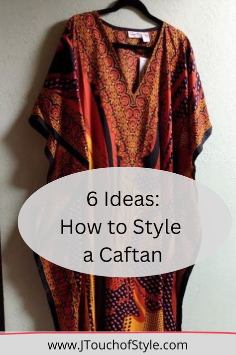 6 ideas of how to style a caftan Styling Kaftan Dress, Styling A Kaftan, Plus Size Caftan Outfit, How To Style A Caftan, How To Style Kaftan Dress, Kaftan Styling Ideas, Caftan Outfit Ideas, Kaftan Outfits Women, Caftan Styles For Ladies