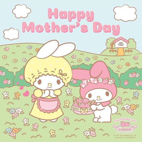 Happy Mother’s Day to all the sweet Mamas out there! May you be as amazing and endearing always! Hello Kitty Mothers Day Drawing, Happy Mothers Day Hello Kitty, Sanrio Mothers Day, Happy Mother's Day Cute Illustration, Mother Day Aesthetic, Hello Kitty Mothers Day, Happy Mothers Day Drawings, Happy Mothers Day Poster, Mother Day Illustration