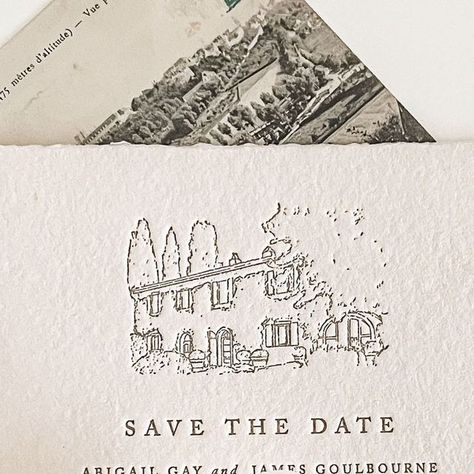 August + White on Instagram: "One of my favorite save the dates, printed on gorgeous handmade paper with a custom illustration!" Artistic Save The Date, Illustration Save The Date, Save The Date Illustrations, Diy Save The Dates, Wedding 2025, Save The Dates, Custom Illustration, Diy Clay, Handmade Paper