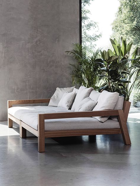 LARS outdoor daybed - Studio Piet Boon Daybed Outdoor, Daybed Styles, Couches Living, Diy Couch, Outdoor Furniture Design, Outdoor Daybed, Patio Diy, Outdoor Couch, Diy Sofa