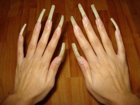 Very Long Natural Nails, Extremely Long Nails, Long Nail Beds, Moon Elf, Long Natural Nails, Long Nail Designs, Glamour Nails, Nail Bed, Long Acrylic Nails Coffin