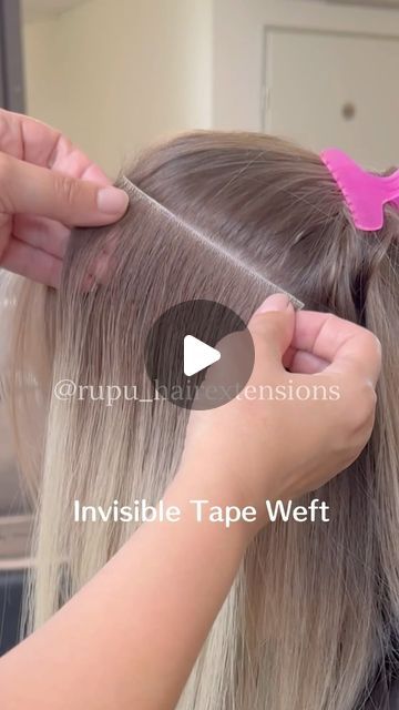 Hair Factory | Vlight | Genius Weft | Invisible Tapes on Instagram: "invisible tape weft, DM or WhatsApp us to order  . . . #wefthairextensions #weftinstall #tapeweft #tapeinextensions #tapeins #livedinblonde #blondebalayage #salonowner #salonowners #modernsalon #hairtransformations #behindthechair #seattlehair #seattlehairstylist #miamihairsalon #seattlehairsalon #texashairsalon #njhairsalon #hairextensionsdubai #hairextensionsspecialist" Invisible Tape In Hair Extensions, Diy Tape In Hair Extensions, Tape In Hair Extensions Before And After, Invisible Hair Extensions, Texas Hair, Hair Extensions Before And After, Diy Tape, Weft Hair Extensions, Tape In Extensions