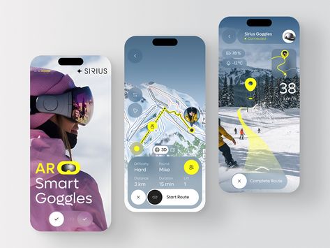 Sirius – AR Ski Goggles App by Stav D. for RonDesignLab ⭐️ on Dribbble Ar App, Rap Wallpaper, Ski Goggles, Fox Sports, Let's Talk About, Let's Talk, App Design, Goggles, Creative Professional