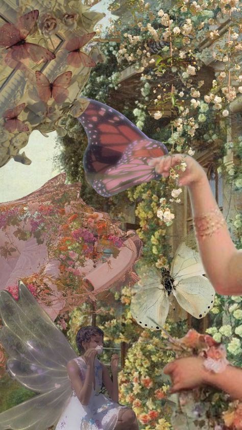 Fairy Flowers Aesthetic, Vintage Fairytale Art Wallpaper, Naomi Aesthetic Core, Pink Fairycore Wallpaper, Fairytale Wallpaper Aesthetic, Fairytale Aesthetic Wallpaper, Fairycore Lockscreen, Fairy Aesthetic Dark, Vintage Fairy Aesthetic