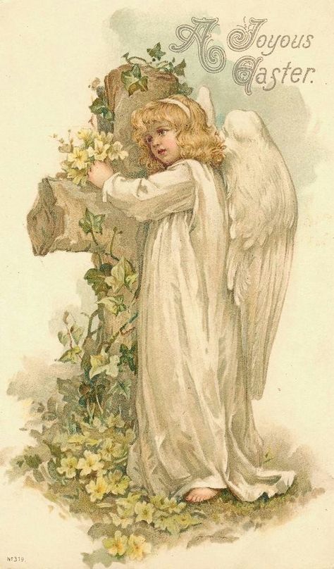 Christian Drawings, Easter Drawings, Pop Up 3d, Vintage Easter Postcards, Victorian Angels, Vintage Easter Cards, Easter Postcards, Easter Prints, Easter Images