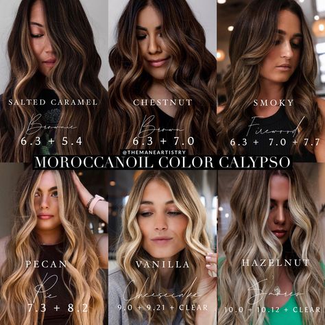 New Moroccanoil Color Line Moroccan Oil Color Calypso Formulas, Joico Hair Color Formulas, Joico Toner Formula, Hairstylist Tips, Color Calipso, Redken Formulas, Color Formulations, Toner Formulas, Joico Hair Color