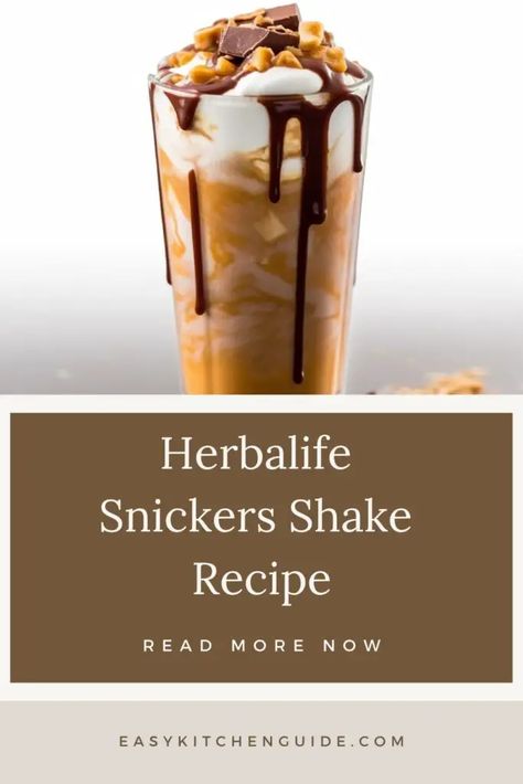 Herbalife Snickers Shake Recipes, Herbalife Shake Recipes Cookies And Cream, Snickers Shake, Herbalife Cookies And Cream, Liquid Diet Recipes, Easy Protein Shakes, Herbal Life Shakes, Air Freshener Recipes, Sugar Free Chocolate Syrup