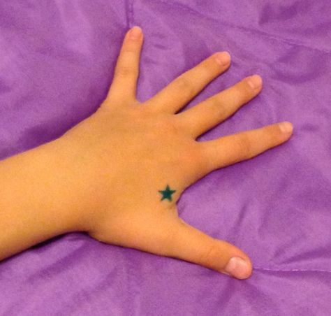 Tiny green star hand tattoo Green Star, Hand Tattoo, Tattoos And Piercings, Hand Tattoos, Tattoo Ideas, Piercings, Tattoos, Makeup, Green