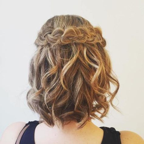 Prom Hairstyles For Short Hair, Hot Hair Styles, Penteado Cabelo Curto, Curly Bob Hairstyles, Short Haircut, Braids For Short Hair, Homecoming Hairstyles, Hair Art, Bob Hairstyle