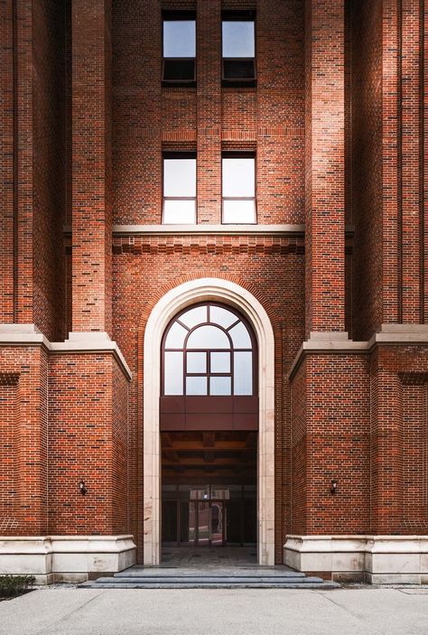 Brick Building Aesthetic, Brick Detail, University Architecture, Building Aesthetic, Brick Arch, Chief Architect, Brick Architecture, Brick Facade, Architecture Office