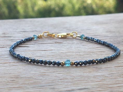 Golden Woman, Apatite Bracelet, Tiny Bracelet, Mini Bracelet, Tanzanite Bracelet, Past Lives, Artisan Bracelets, Spinel Gemstone, Mexican Jewelry