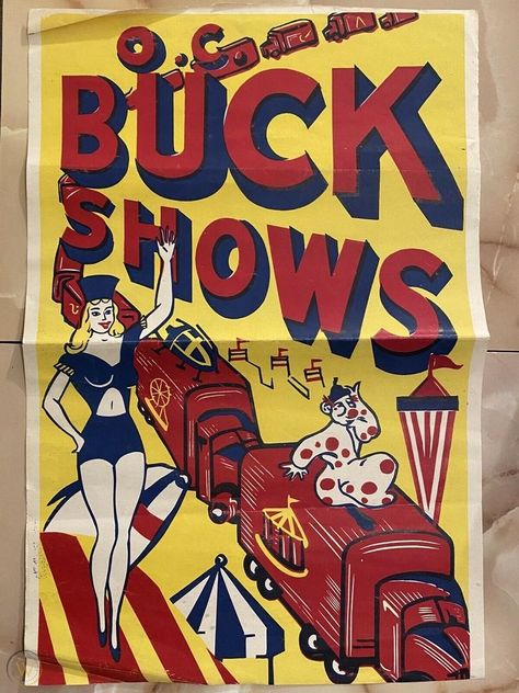 Vintage County Fair, Carnival Poster, Traveling Circus, Fair Poster, Carnival Posters, Poster Inspiration, Circus Poster, Vintage Carnival, County Fair