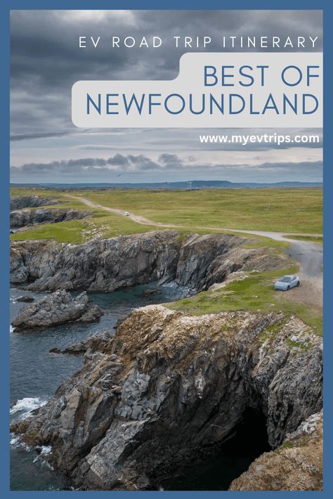 Apologies for that oversight! Here's a revised version without using "embark":
Experience a 10-day electric vehicle journey across Newfoundland's breathtaking landscapes! Explore Gros Morne's rugged shores, discover the history of L'Anse aux Meadows' Viking site, and uncover hidden gems. Discover essential EV charging tips & scenic routes for an unforgettable Newfoundland adventure. ⚡🌊 #NewfoundlandAdventure #EVRoadTrip #ExploreCanada #TravelTips #ScenicRoutes #GrosM...  via @myevtrips Newfoundland Canada Pictures, Newfoundland Travel Itinerary, Newfoundland Map, Terra Nova National Park Newfoundland, L'anse Aux Meadows, Gros Morne National Park Newfoundland, Road Trip Checklist, Cabot Trail, Gros Morne National Park