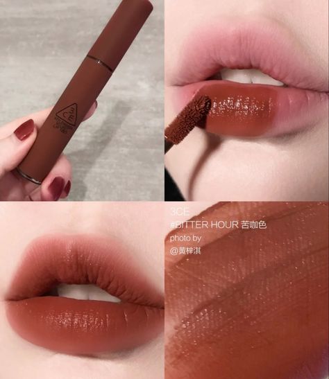 3ce Lipstick, 3ce Velvet Lip Tint, Velvet Lip Tint, Lipstick Kit, Makeup Accesories, Lip Makeup Tutorial, Pinterest Makeup, Fancy Makeup, Makeup Guide