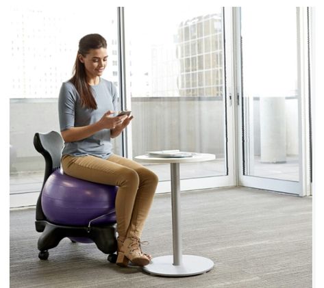 Balance Ball Chair, Diy Computer Desk, Balance Ball, Ball Chair, Strengthen Core, Proper Posture, Yoga Ball, Yoga Exercise, Workout Essentials