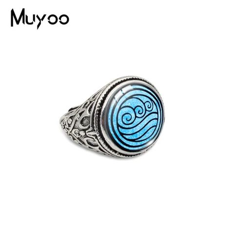 New Fashion Avatar The Last Airbender Antique Rings Kingdom Jewelry Air Nomad Fire And Water Tribe Jewelry Glass Dome Rings _ - AliExpress Mobile Water Tribe Jewelry, Tribe Jewelry, Dome Rings, Water Tribe, Fire And Water, Domed Ring, Aang, Glass Dome, Avatar The Last Airbender