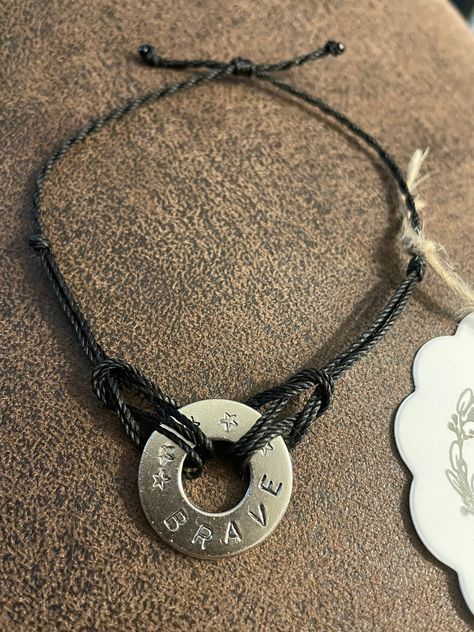 Keep Your Word, My Intent, Washer Bracelet, Sliding Knot Closure, Hand Stamped Metal, Metal Stamped Jewelry, Stamped Metal, Syracuse Ny, Your Word