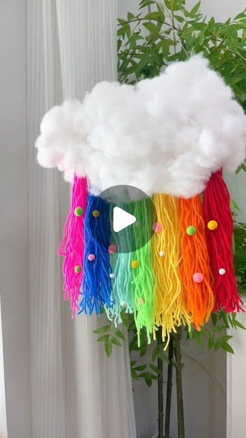 Cloud Craft, Mineral Water Bottle, Cloud Lights, Rainbow Cloud, Mineral Water, Water Bottles, Recycling, Water Bottle, Paper Crafts