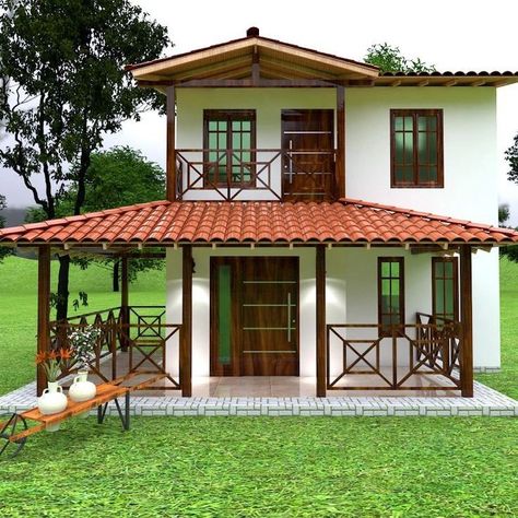 Honduras Vacation, Small House Design Kerala, Shed Tiny Home, 2 Storey House Design, Mexico House, Modern Small House Design, Small House Design Exterior, Model House Plan, Small House Design Plans