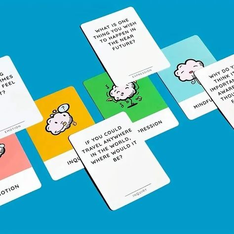 Mindfulness Talk Card Game The School Of Game For Kids Mindful Talk Cards For Children And Parents For Meaningful Conversations Now: $9.99 #mindfulness #talk #cardgame #schoolgame #conversation #family Diy Educational Toys, Game For Kids, Meaningful Conversations, Relationship Building, Family Events, Family Gatherings, Card Game, Family Gathering, The School