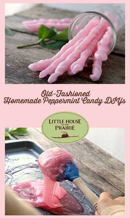 Old Fashioned Hard Candy, Diy Candied Fruit, Little House On The Prairie Recipes, Peppermint Candy Recipe, Pulled Candy Recipe, Home Made Candy, Hard Candy Recipes, Old Fashioned Candy, Peppermint Sticks