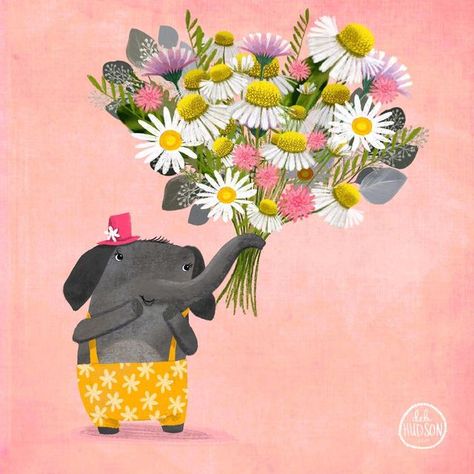 D E B H U D S O N on Instagram: "🌸🌼🌻Wishing you a wonderful day with a big bunch of daisies for the prompt #daisy over @theydrawandgarden #21daysoffreshflowers #flowersofinstagram #elephantlove #foryou #bouquetofflowers #flowers #love #give #thanks" Elephant Love, Animal Illustration, Fresh Flowers, Rock Art, Flowers Bouquet, Painting & Drawing, Dinosaur Stuffed Animal, Daisy, Digital Art