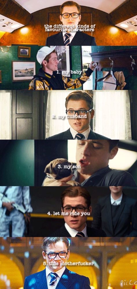 Reasons to love Eggsy Unwin... I lost it at the last two... Kingsman Memes, Kingsman Actors, Eggsy Kingsman, Kingsman Movie, Eggsy Unwin, Taron Egerton Kingsman, Kingsman The Secret Service, Rocket Man, Kings Man