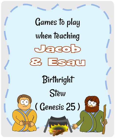 Jacob And Esau Coloring Page, Jacob And Esau Activities, Jacob And Esau Craft, Jacob Bible, Jacob And Esau, Awana Cubbies, Kids Church Activities, Toddler Bible, Genesis 25