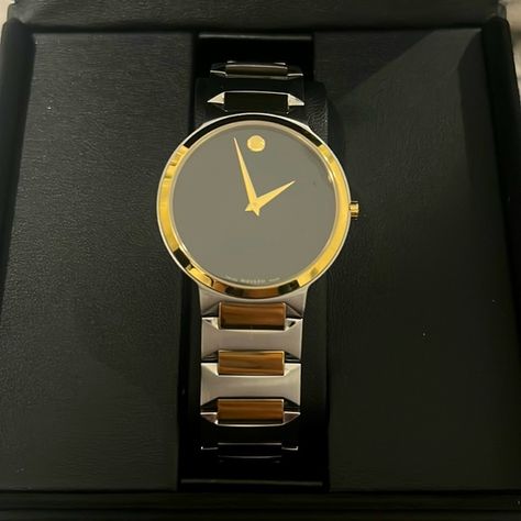 Movado mens watch. Used couple times. Rado Watch Men, Senior Outfits, Mens Gold Chain Necklace, Movado Mens Watches, Movado Watch, Gold Chains For Men, Mens Gold, Gold Chain Necklace, Couple Time